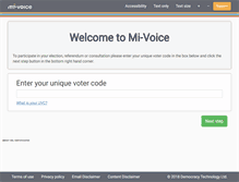 Tablet Screenshot of mi-vote.com
